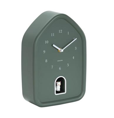 Karlsson Wandklok Modern Kitty - Jungle Green