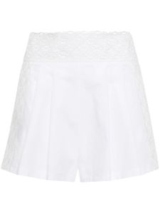 Ermanno Scervino short à appliqué dentelle - Blanc