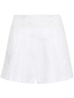 Ermanno Scervino short à appliqué dentelle - Blanc