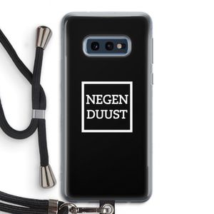 Negenduust black: Samsung Galaxy S10e Transparant Hoesje met koord