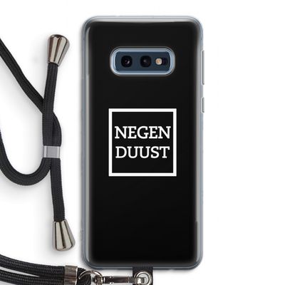 Negenduust black: Samsung Galaxy S10e Transparant Hoesje met koord