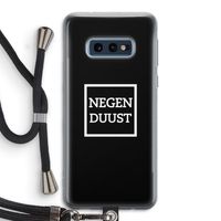 Negenduust black: Samsung Galaxy S10e Transparant Hoesje met koord