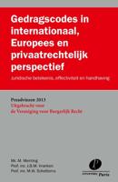 Gedragscodes in internationaal, Europees en privaatrechtelijk perspectief (Paperback)