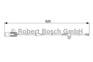 Waarschuwingscontact, remvoering-/blokslijtage achter AP207