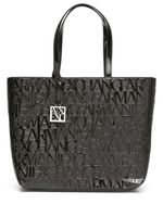 Armani Exchange sac cabas à motif monogrammé - Noir