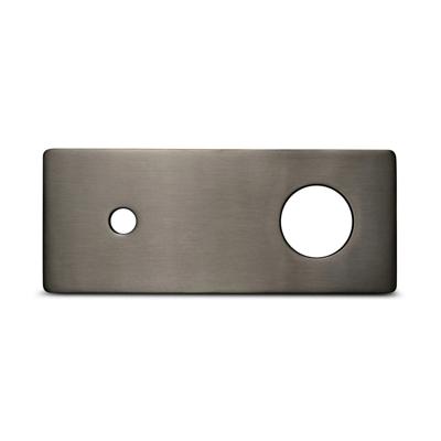 Afdekplaat tbv wastafelkraan Blue Label Brondby XL |Voor Wastafelkraan | Rechthoek | Gun metal