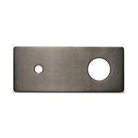 Afdekplaat tbv wastafelkraan Blue Label Brondby XL |Voor Wastafelkraan | Rechthoek | Gun metal
