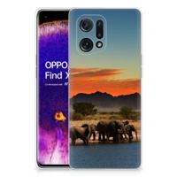 OPPO Find X5 | TPU Hoesje | Olifanten