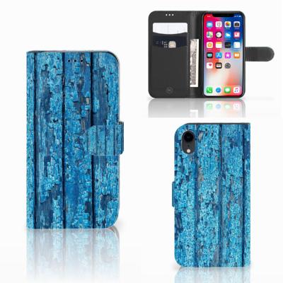Apple iPhone Xr | Book Style Case | Wood Blue