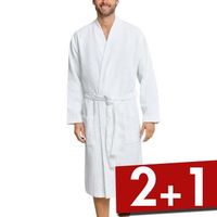 Schiesser Essentials Waffle and Terry Bathrobe - thumbnail