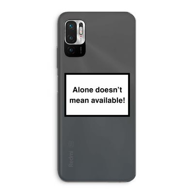 Alone: Xiaomi Redmi Note 10 5G Transparant Hoesje