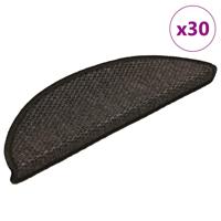 Trapmatten zelfklevend Sisal-Look 30 st 56x17x3 cm antraciet