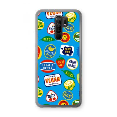 Fruitsticker: Xiaomi Redmi 9 Transparant Hoesje