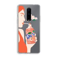 Peach please!: OnePlus 8 Transparant Hoesje