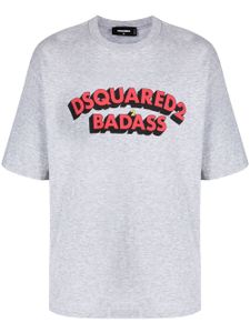 DSQUARED2 t-shirt en coton à logo imprimé - Gris