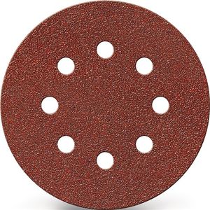 Promat Schuurpad met klitbevestiging | GLS 5 125 mm korreling 180 | voor hout / metaal korund | Gatenaantal 8 - 4000841756 - 4000841756