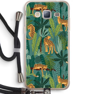 Luipaard 2: Samsung Galaxy J3 (2016) Transparant Hoesje met koord