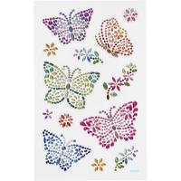 Creativ Company Diamond stickers, vlinders, vel 10x16 cm, 1 vel