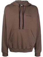 Marcelo Burlon County of Milan hoodie en coton à logo imprimé - Marron