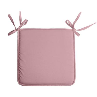 Stof Textile Home stoelkussens - oud roze - 38 x 38 x 3 cm - voor binnen - vierkant