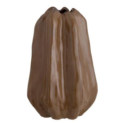 Leen Bakker - Vaas Fleurie - - 25,5x16,5x15 Cm - Stoneware - Bruin - 16.5x25.5x15 Cm