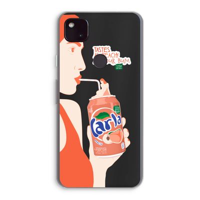 Peach please!: Google Pixel 4a 5G Transparant Hoesje