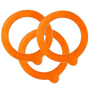 Weckpot inmaakringen - 30x - rubber - oranje - 9 cm - Le Parfait