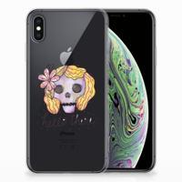 Silicone Back Case Apple iPhone Xs Max Boho Skull