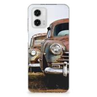 Motorola Moto G73 | Siliconen hoesje | met foto Vintage Auto