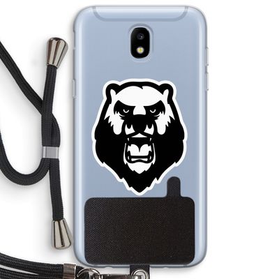 Angry Bear (white): Samsung Galaxy J5 (2017) Transparant Hoesje met koord