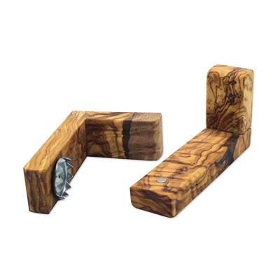 Eigen merk Zeephouder van olijfhout met magneet Eigen merk Zeephouder van olijfhout met magneet