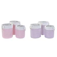Mandenset DKD Home Decor Polyester 40 x 40 x 49 cm (2 Stuks)