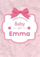 Poster met naam 'baby girl'