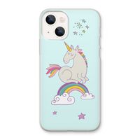 Regenboog eenhoorn: iPhone 13 Transparant Hoesje