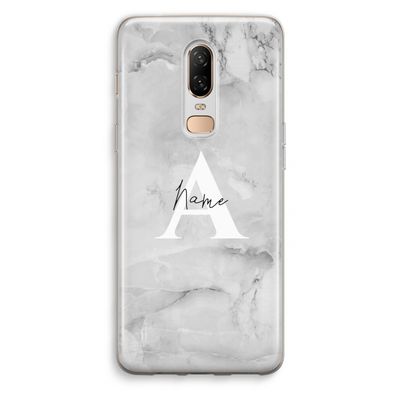Ivory Marble: OnePlus 6 Transparant Hoesje