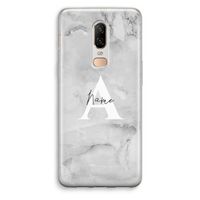 Ivory Marble: OnePlus 6 Transparant Hoesje