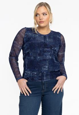 Yoek Shirt DENIM MOUSSE | Blauw | Maat 58/60