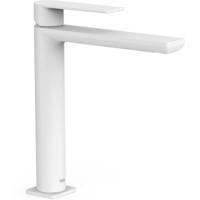 Wastafelkraan Tres Loft | Opbouw | Mengkraan | Hoog model | 1-hendel | Rond | Wit mat