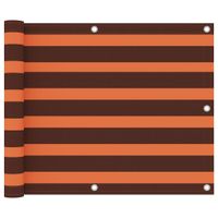 VidaXL Balkonscherm 75x600 cm oxford stof oranje en bruin