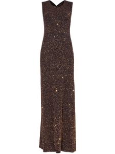 Proenza Schouler robe brodée de sequins en maille - Marron