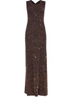 Proenza Schouler robe brodée de sequins en maille - Marron