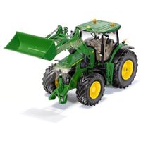 Siku Control op afstand bestuurbare John Deere 7310R tractor met voorlader en Bluetooth afstandsbediening