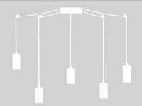 Hanglamp opbouw ceramic wit E27 fitting Cinko Ceramic Spider Perluci