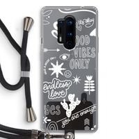 Good vibes: OnePlus 8 Pro Transparant Hoesje met koord Good vibes: OnePlus 8 Pro Transparant Hoesje met koord