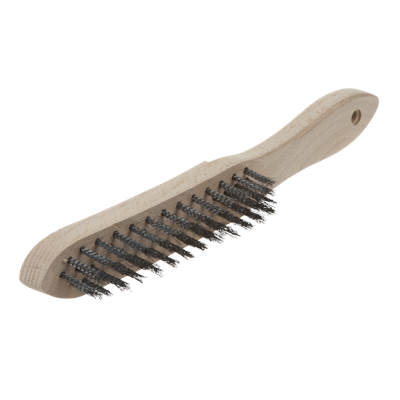 Wolfcraft Handdraadborstel | Staal | 4 rijen | Golf | 280mm | 1 stuk - 2723000