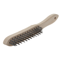 Wolfcraft Handdraadborstel | Staal | 4 rijen | Golf | 280mm | 1 stuk - 2723000