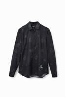 Shirt met lange mouwen en bijen - BLACK - S