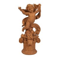 Clayre & Eef Decoratie Beeld Engel 30 cm Bruin Polyresin Religious sculpture Bruin Religious sculpture - thumbnail