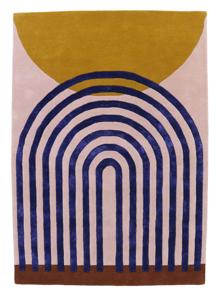Finarte - Vloerkleed Atrium Wool Rug Pink-Gold - 140x200 cm