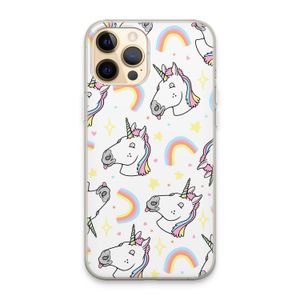 Rainbow Unicorn: iPhone 13 Pro Max Transparant Hoesje